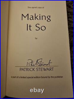SIGNED EDITION Hardback Making It So A Memoir Book Patrick Stewart Autographed