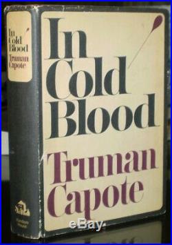 SIGNED, FIRST EDITION, FIRST PRINTING, IN COLD BLOOD, by TRUMAN CAPOTE, 1965, DJ