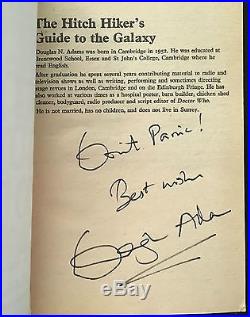 Signed First Edition Paperback Douglas Adams Hitch-hiker's Guide To The Galaxy
