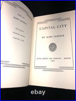 SIGNED FIRST Edition CAPITAL CITY by Mari Sandoz 1939 facism Nebraska RARE