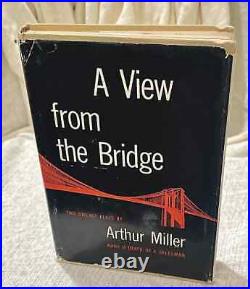 SIGNED First Edition Arthur Miller A View From The Bridge 1955 Viking DJ RARE