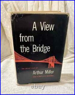 SIGNED First Edition Arthur Miller A View From The Bridge 1955 Viking DJ RARE