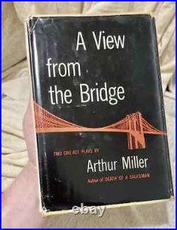 SIGNED First Edition Arthur Miller A View From The Bridge 1955 Viking DJ RARE