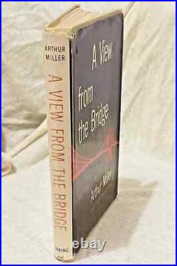 SIGNED First Edition Arthur Miller A View From The Bridge 1955 Viking DJ RARE