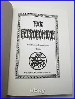 SIGNED First Edition NECRONOMICON Simon Vtg H P Lovecraft Aleister Crowley 1977