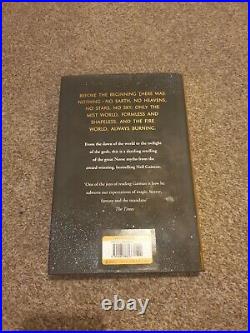 SIGNED First Edition Norse Mythology by Neil Gaiman Black Pages Hardback 2017