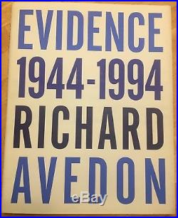 SIGNED Hardcover! Richard Avedon EVIDENCE 1944-1994 First Edition & Extras