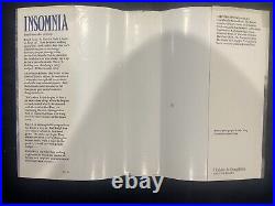 SIGNED Insomnia by Stephen King (UK 1st Edition, 1st Print) (Hardcover)