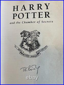 SIGNED JK Rowling Harry Potter and the Chamber of Secrets 1st Edt Paperback