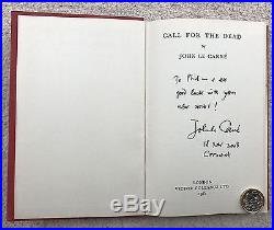 SIGNED John Le Carre CALL FOR THE DEAD First Edition 1/2 GOLLANCZ 1961