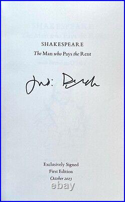 SIGNED Judi Dench Book Shakespeare The Man Who Pays The Rent First Edition&COA