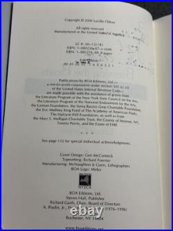 SIGNED LUCILLE CLIFTON Blessing The Boats First Edition Hardcover