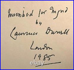 SIGNED Lawrence Durrell Quinx 1st/1st 1985 Faber in Dustwrapper Excellent