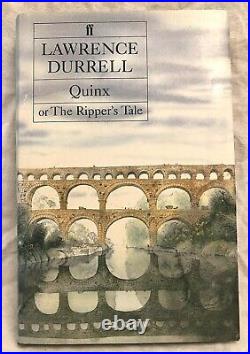 SIGNED Lawrence Durrell Quinx 1st/1st 1985 Faber in Dustwrapper Excellent