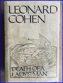 SIGNED Leonard Cohen DEATH OF A LADY'S MAN 1979 First Edition Poetry Hallelujah