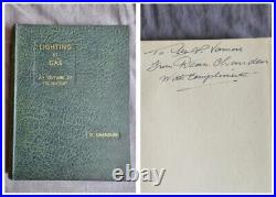 SIGNED Lighting By Gas Outline Of Its History D. Chandler 1936 1st Edition Book