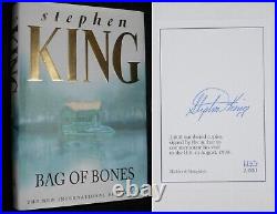 SIGNED/Ltd STEPHEN KING Bag of Bones (1998-1st) + Ticket Hardback, Horror