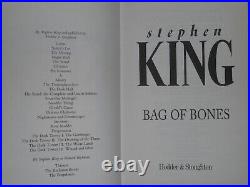 SIGNED/Ltd STEPHEN KING Bag of Bones (1998-1st) + Ticket Hardback, Horror