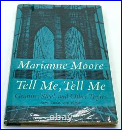 SIGNED Marianne Moore TELL ME, TELL ME Viking Press 1966 first edition