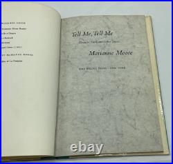 SIGNED Marianne Moore TELL ME, TELL ME Viking Press 1966 first edition