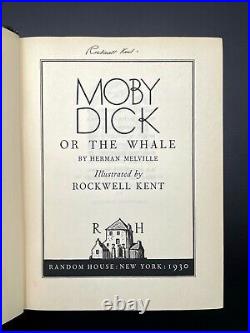 SIGNED Moby Dick FIRST EDITION + DJ Herman MELVILLE / Rockwell KENT 1930