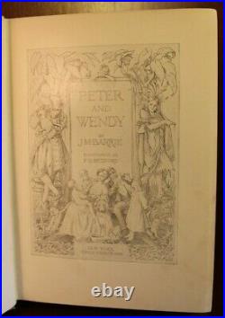 SIGNED Peter and Wendy 1911 First American Edition J. M. Barrie Peter Pan