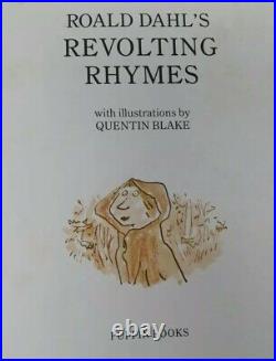 SIGNED Roald Dahl Revolting Rhymes First PB Edition 1984