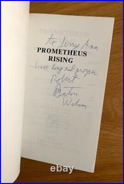 SIGNED Robert Anton Wilson Prometheus Rising 1983 First Edition Israel Regardie