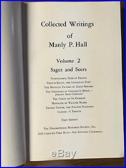 SIGNED SET Collected Writings of Manly P. Hall VOL. 1 2 & 3 First Edition Palmer