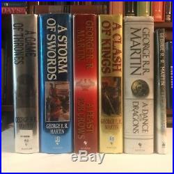SIGNED SET OF SIX GAME OF THRONES FIRST EDITION GEORGE R. R. MARTIN all 1sts