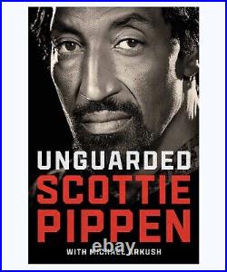 SIGNED Scottie Pippen Book Unguarded First Edition Hardback & COA NBA Autograph