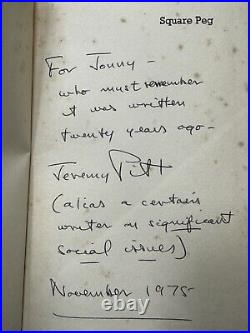 SIGNED Square Peg, Jeremy Pitt. 1961 1st Edition. Outsider