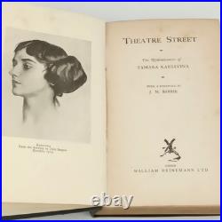 SIGNED Tamara Karsavina Theatre Street 1930 FIRST EDITION J M Barrie HB Used