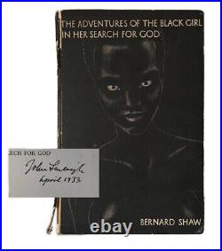 SIGNED The Adventures of the Black Girl in her Search for God, Bernard Shaw. 1st