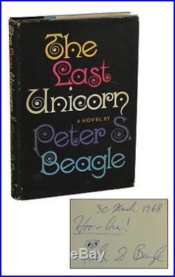 SIGNED The Last Unicorn PETER S. BEAGLE First Edition 1st Printing 1968