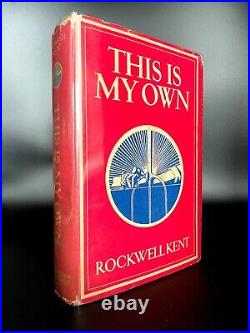SIGNED This is My Own FIRST EDITION (thus) Rockwell KENT 1940
