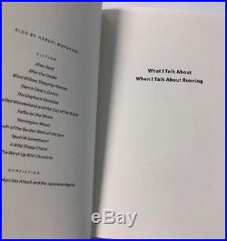 SIGNED What I Talk About When I Talk Running HARUKI MURAKAMI First US Edition