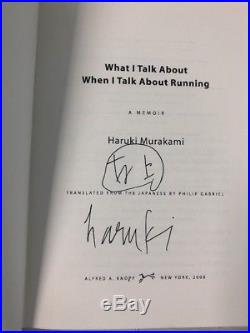 SIGNED What I Talk About When I Talk Running HARUKI MURAKAMI First US Edition
