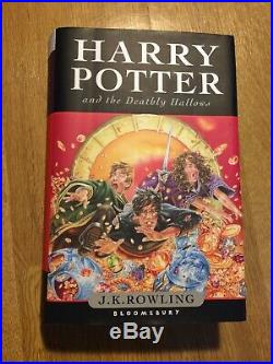 SIGNED and messaged Harry Potter and The Deadly Hallows. Rare. First Edition