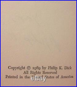 SIGNED autographed Philip K Dick UBIK First Book Club Edition 1969