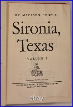 SIRONIA, TEXAS / 2 Vols / First Edition / Signed by the Author! / A Scarce Set