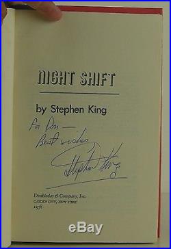STEPHEN KING Night Shift INSCRIBED FIRST EDITION