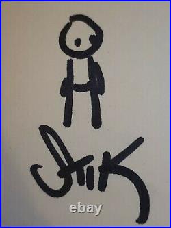 STIK Handmade Signed Art Doodle Sketch with 1st edition book not poster or print