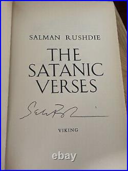 Salman Rushdie The Satanic Verses Signed First Edition Hardcover UK Very Rare