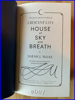 Sarah J. Maas SIGNED BOOK House of Sky and Breath CRESCENT Hardcover 1ST EDITION