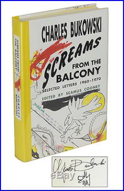 Screams from the Balcony by CHARLES BUKOWSKI SIGNED Limited First Edition 1993