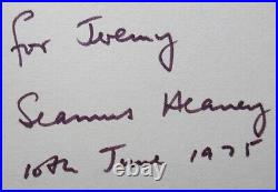 Seamus Heaney North signed 1975 U. K. 1st inscribed in month of publication