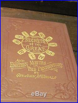 Secrets of the Great Whiskey Ring Gen. McDonald signed first edition 1886