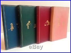 Set Winnie the Pooh Quartet First Edition 1st Printings One Signed Pooh Corner