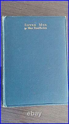 Seven Men by Max Beerbohm 1919 HC First Edition Second Binding SIGNED